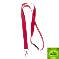 Lanyard ECO 15mm m krog, RØD