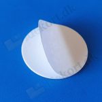 NTAG215 NFC – RFID tag “Knap Kort”, Rund PVC ø30 mm, Selvklæbende, Hvid, 3M lim