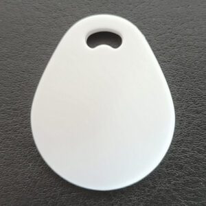 Nøglebrik - RFID tag, MiFare 1k SALTO, DRÅBE HVID, DESFire EV3 4K, rfid tag hvid mifare 1k