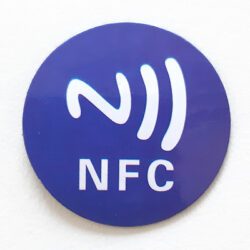 blå nfc label